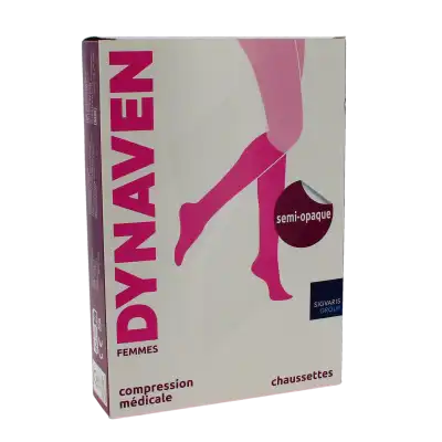 Sigvaris Dynaven Semi-opaque Chaussette Classe 2 Femme Noir Normal Xl+ à Hagetmau
