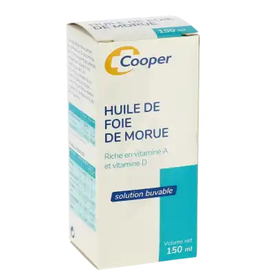 HUILE DE FOIE DE MORUE SOLUTION BUVABLE COOPER, fl 150 ml