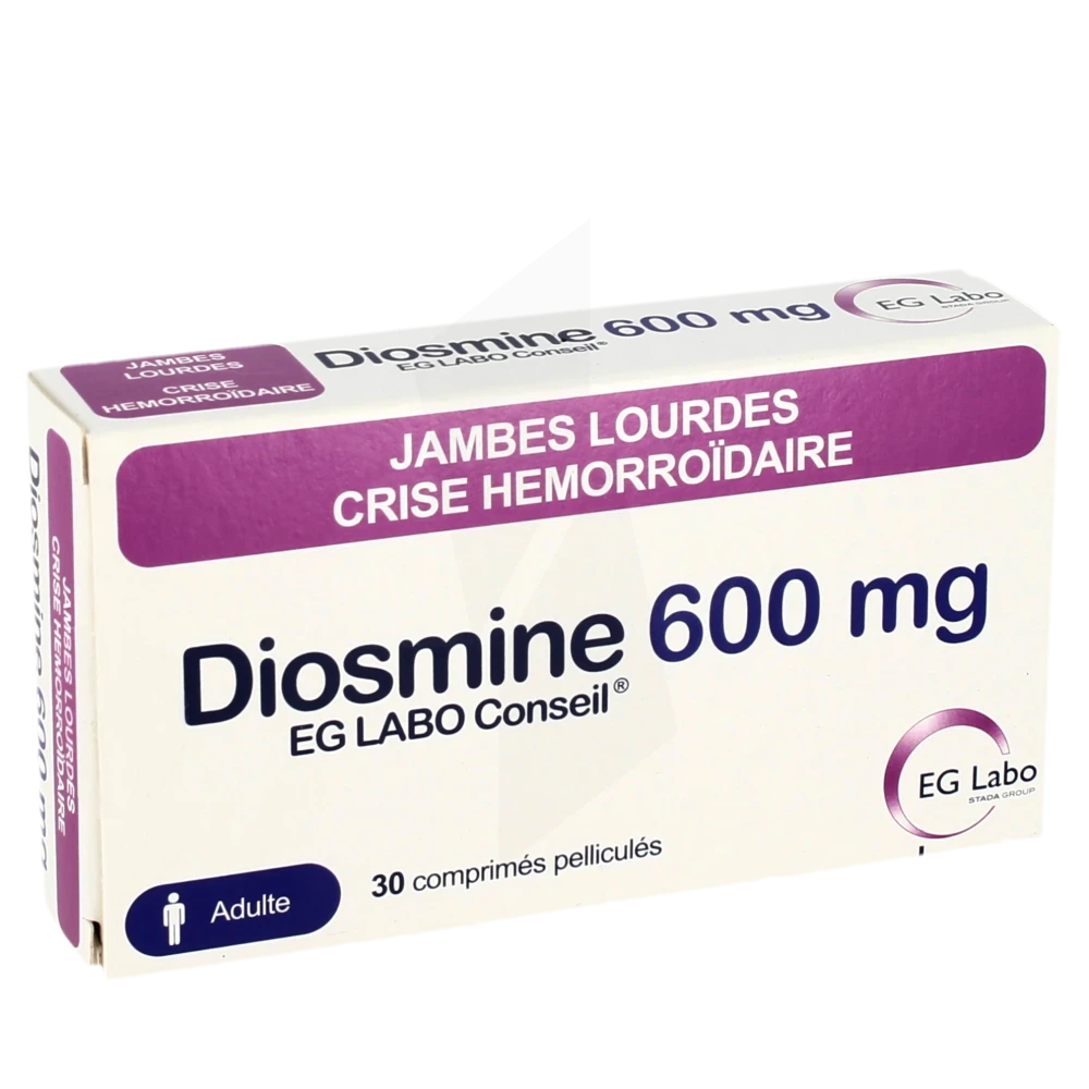 Diosmine Eg 600 Mg, Comprimé Pelliculé
