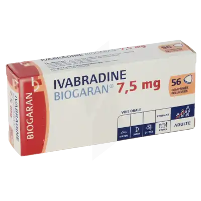 Ivabradine Biogaran 7,5 Mg, Comprimé Pelliculé à LE LAVANDOU