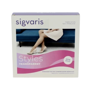 Sigvaris Styles Transparent Chaussettes Po Femme Classe 2 Beige 130 X Large Normal