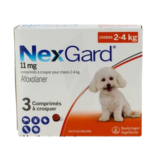Nexgard 11 Mg Comprimes A Croquer Pour Chiens 2 - 4 Kg, Comprimé à Croquer