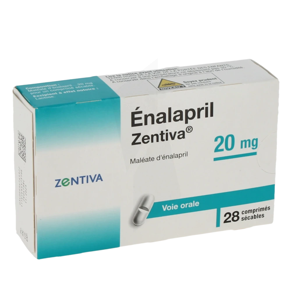 Enalapril Zentiva 20 Mg, Comprimé Sécable
