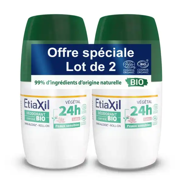 Etiaxil Vegetal Déodorant 24h Lotus 2roll-on/50ml