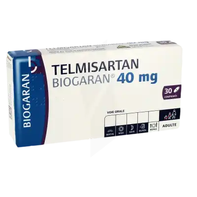 Telmisartan Biogaran 40 Mg, Comprimé à LE LAVANDOU