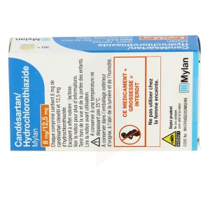 Candesartan/hydrochlorothiazide Viatris 8 Mg/12,5 Mg, Comprimé