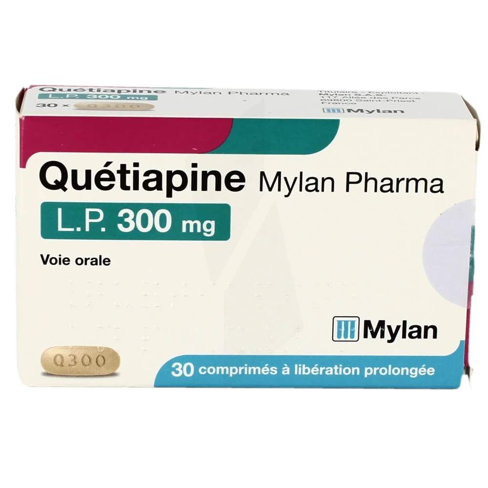 Pharmacie Du Canton - Médicament Quetiapine Viatris Lp 300 Mg, Comprimé à  Libération Prolongée - FUMARATE DE QUÉTIAPINE - LA TREMBLADE