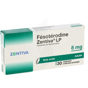 Fesoterodine Zentiva Lp 8 Mg, Comprimé à Libération Prolongée