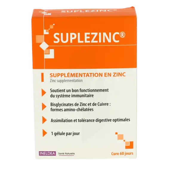 Suplezinc Supplémentation En Zinc Gélules B/60