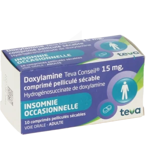 Doxylamine Teva Conseil 15 Mg, Comprimé Pelliculé Sécable