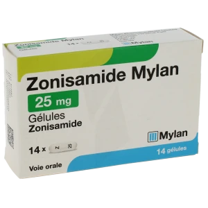 Zonisamide Mylan 25 Mg, Gélule