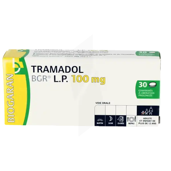 Tramadol Bgr L.p. 100 Mg, Comprimé à Libération Prolongée