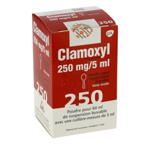 Clamoxyl 250 Mg/ 5 Ml, Poudre Pour Suspension Buvable