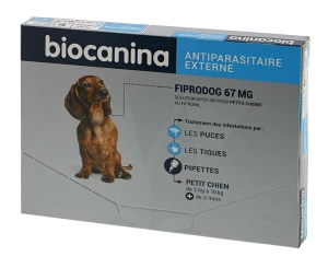 Fiprodog Biocanina 67 Mg Solution Spot-on Pour Petits Chiens, Solution Pour Spot-on