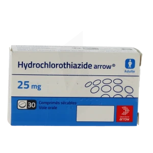 Hydrochlorothiazide Arrow 25 Mg, Comprimé Sécable