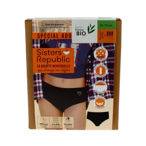 Sisters Republic Tatoo Shorty Menstruelle Bikini Flux Super Coeur T10a