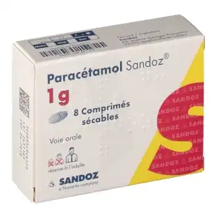 Paracetamol Sandoz 1 G, Comprimé Sécable à Mérignac