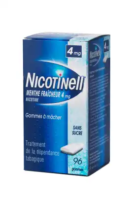 Nicotinell Menthe Fraicheur 4 Mg Sans Sucre, Gomme à Mâcher Médicamenteuse 8plq/12 à La Lande-de-Fronsac