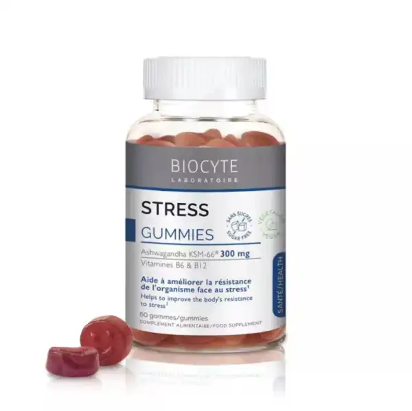 Biocyte Stress Gummies Gommes à Mâcher Pot/60