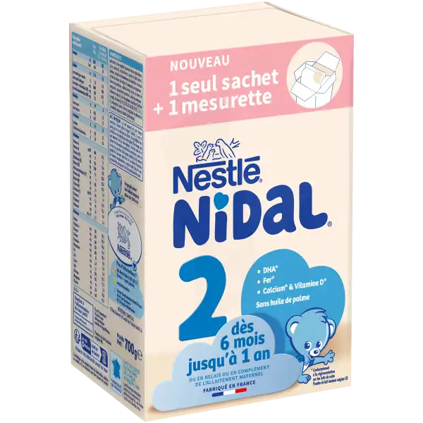 Nestlé Nidal 2 Bag In Box Lait En Poudre B/700g