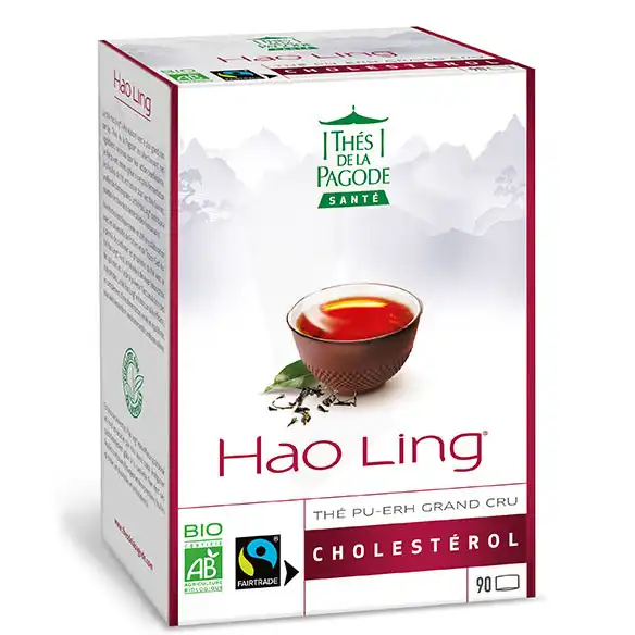 Thés De La Pagode Hao Ling Bio Thé Cholestérol Digestion 90 Sachets/2,5g