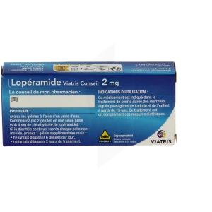 Loperamide Viatris Conseil 2 Mg, Gélule