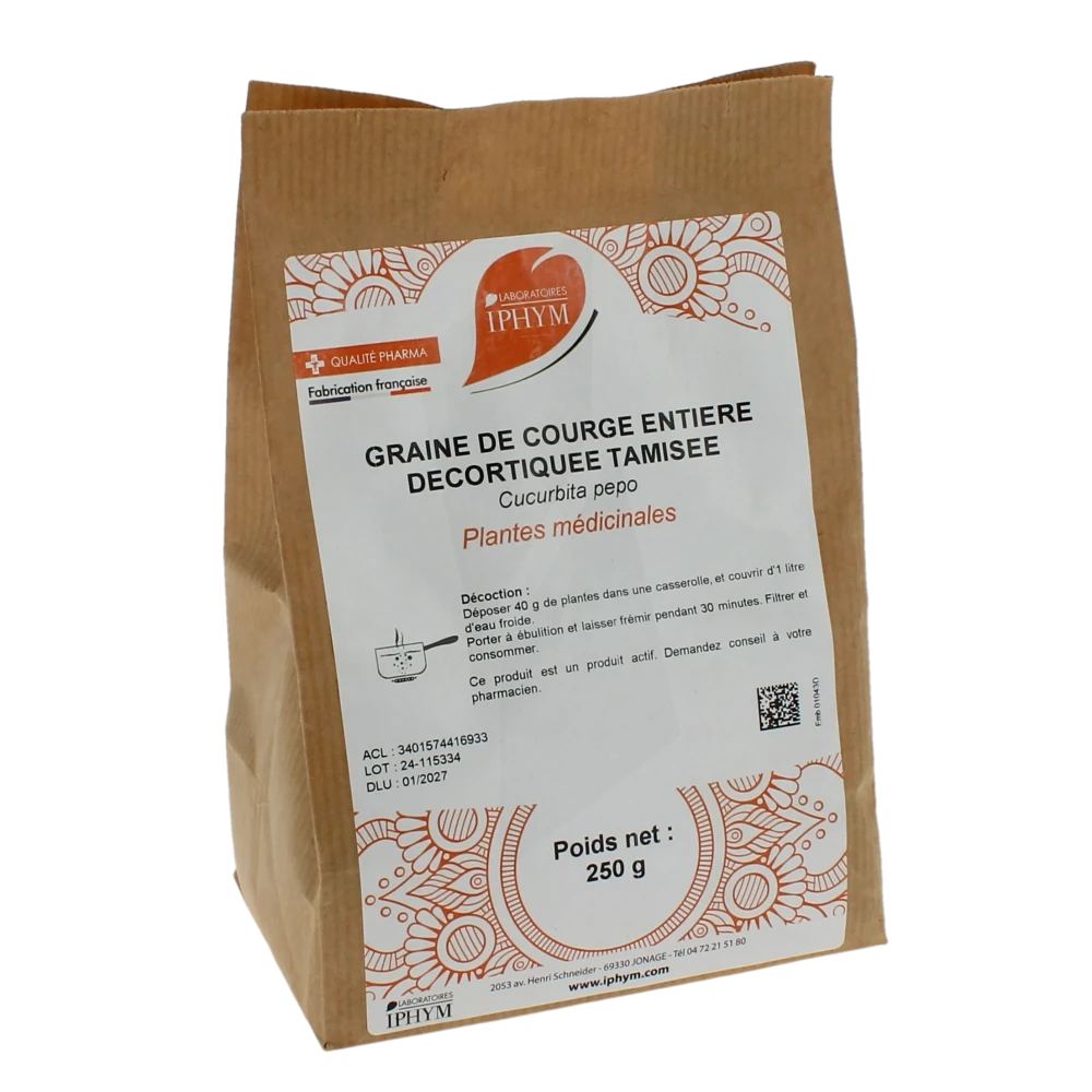Iphym Santé Courge Plantes En Vrac Entières Et Coupées 250g
