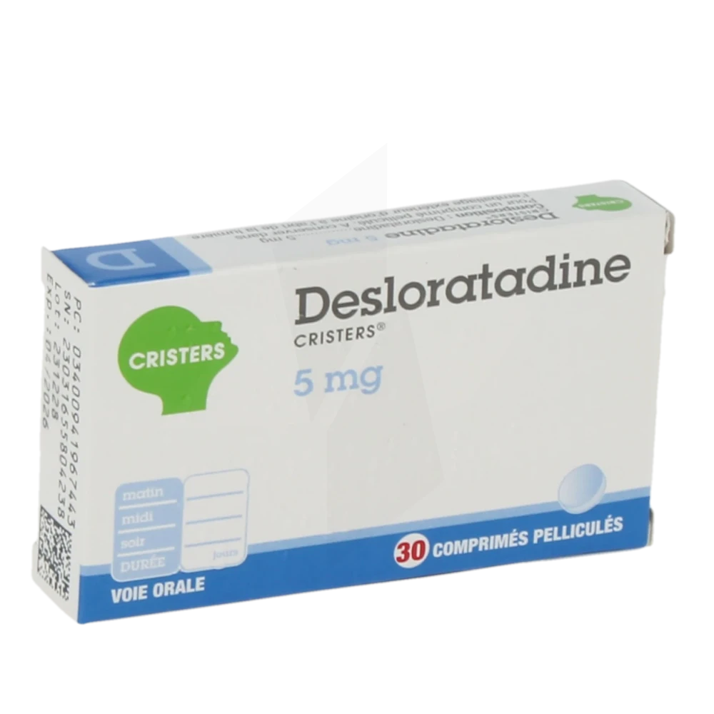 Desloratadine Cristers 5 Mg, Comprimé Pelliculé