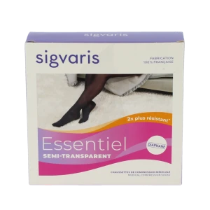 Sigvaris Essentiel Semi-transparent Chaussettes  Femme Classe 2 Épice Medium Normal