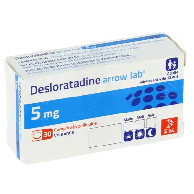 Desloratadine Arrow Lab 5 Mg, Comprimé Pelliculé à SAINT-SAENS