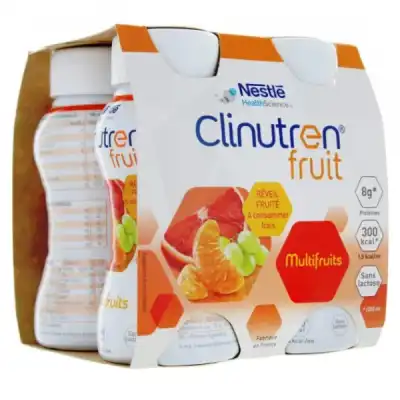 Clinutren Fruit Nutriment Multifruits 4 Bouteilles/200ml à Pau