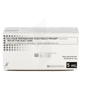 Eau Pour Preparations Injectables Proamp, Solvant Pour Préparation Parentérale