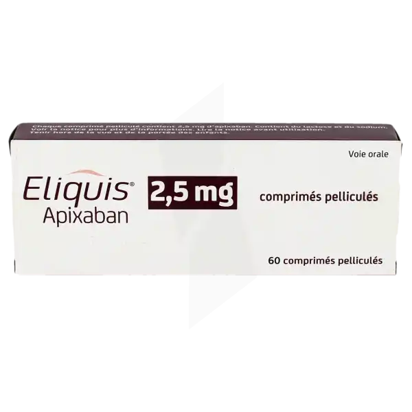 Eliquis 2,5 Mg, Comprimé Pelliculé