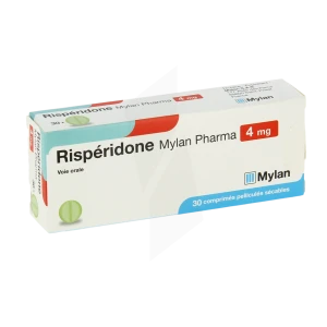 Risperidone Viatris 4 Mg, Comprimé Pelliculé Sécable