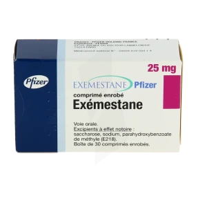 Exemestane Pfizer 25 Mg, Comprimé Enrobé