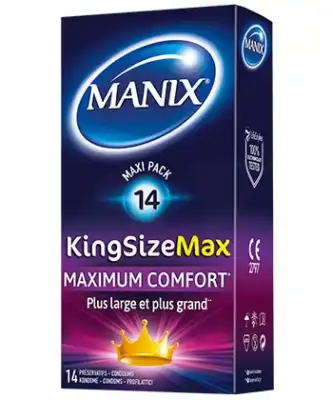 Manix King Size Max Préservatifs Lubrifiés Avec Réservoir B/144 à CAHORS