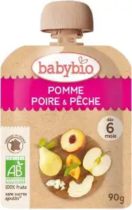 Acheter Babybio Alimentation infantile Pomme Poire Pêche Gourde/90g à AMBARÈS-ET-LAGRAVE