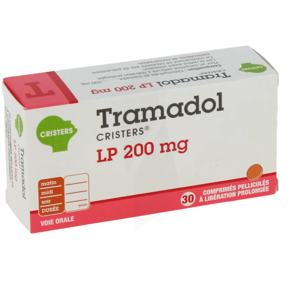 Tramadol Cristers Lp 200 Mg, Comprimé Pelliculé à Libération Prolongée