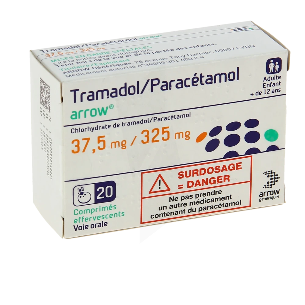 Pharmacie Des Diablots - Médicament Tramadol/paracetamol Arrow Lab