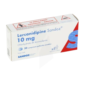 Lercanidipine Sandoz 10 Mg, Comprimé Pelliculé Sécable