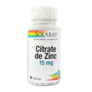 Solaray Citrate De Zinc 60 Capsules 15mg