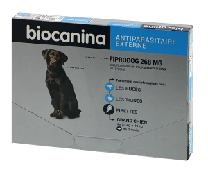 Fiprodog Biocanina 268 Mg Solution Spot-on Pour Grands Chiens, Solution Pour Spot-on