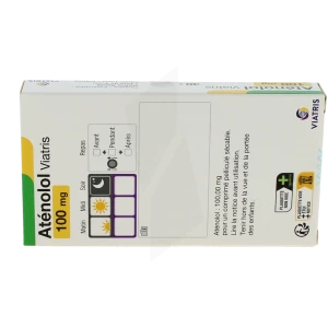 Atenolol Viatris 100 Mg, Comprimé Pelliculé Sécable