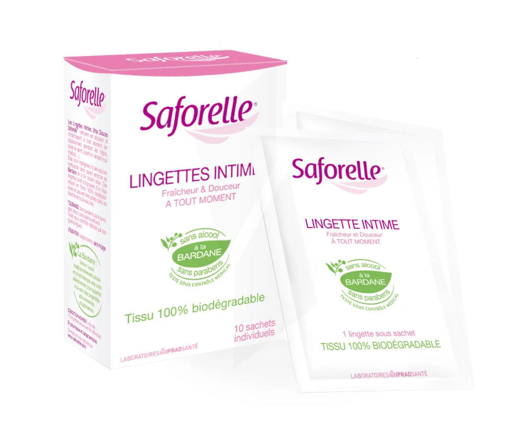 Pharmacie Centrale - Parapharmacie Saforelle Lingette Intime Ultra-douce 10  Sachets - Gardanne