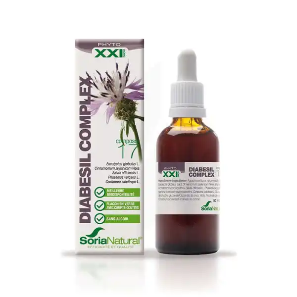 Soria Natural Diabesil Complex C-17 Xxi Solution Buvable Fl Compte-gouttes/50ml