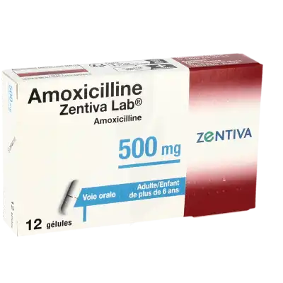 Amoxicilline Zentiva Lab 500 Mg, Gélule à CUERS