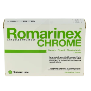 Dissolvurol Romarinex Chrome Solution Buvable 20 Ampoules/10ml