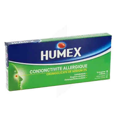 Humex 2 % Collyre En Sol Conjonctivite Allergique En Récipient Unidose 2sach/5unid à Annecy