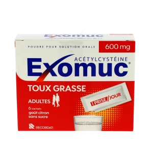 Exomuc 600 Mg, Poudre Pour Solution Orale En Sachet