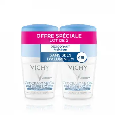 Vichy Déodorant Sans Sels D'aluminium 48h 2 Billes/50ml à VANNES